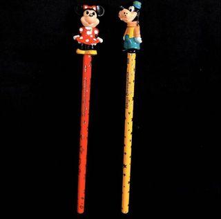 Vintage Tokyo Disneyland Minnie Mouse and Goofy pencil w/topper - Php 100 each