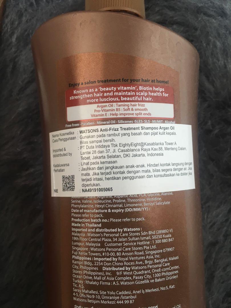 Watsons Anti Frizz Shampoo And Conditioner Kesehatan Kecantikan Perawatan Rambut Di Carousell