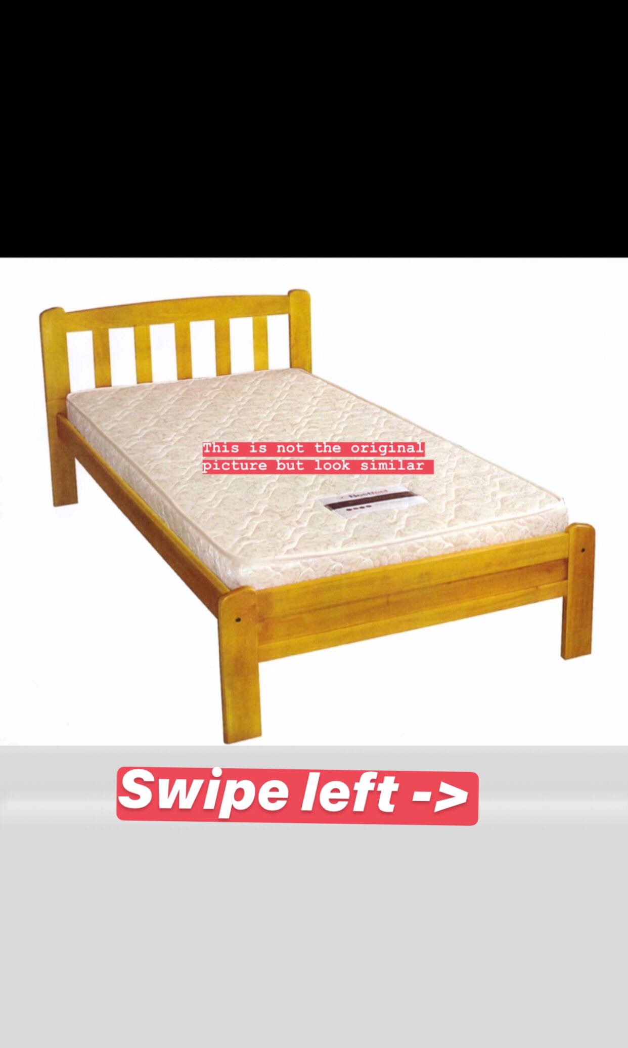 Wooded High Quality Bed Frame, Furniture & Home Living, Furniture, Bed