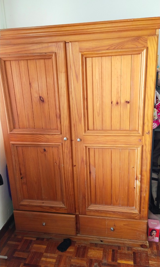 wooden sturdy wardrobe, Furniture & Home Living, Furniture, Shelves