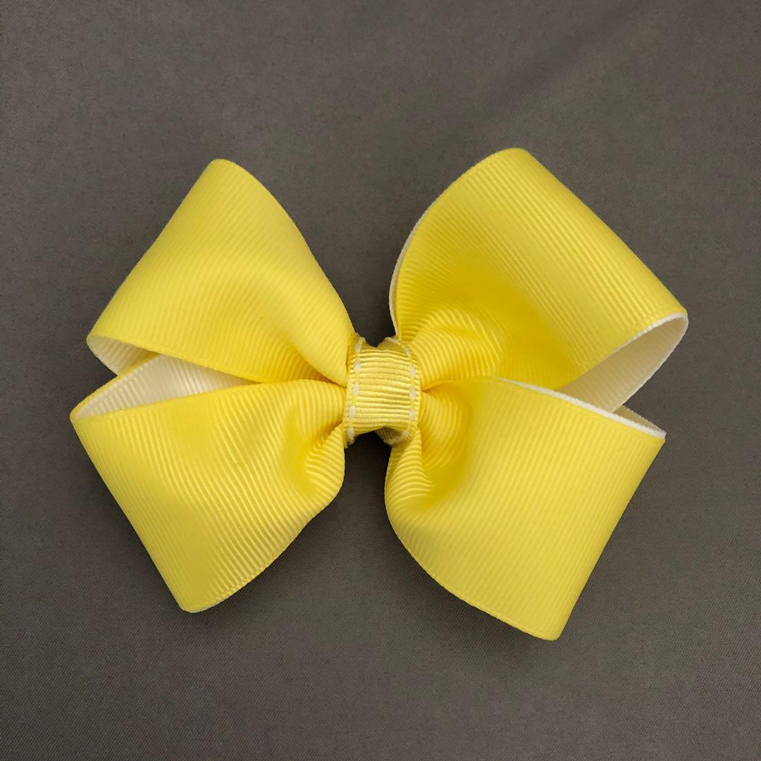 Girls Set of 2 Baby Blue Satin Hair Bow Clips 3” Long
