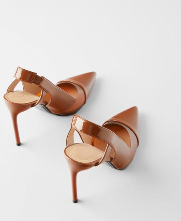 Vinyl slingback shoes zara discount