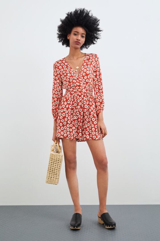 Zara printed jumpsuit dress Clearance