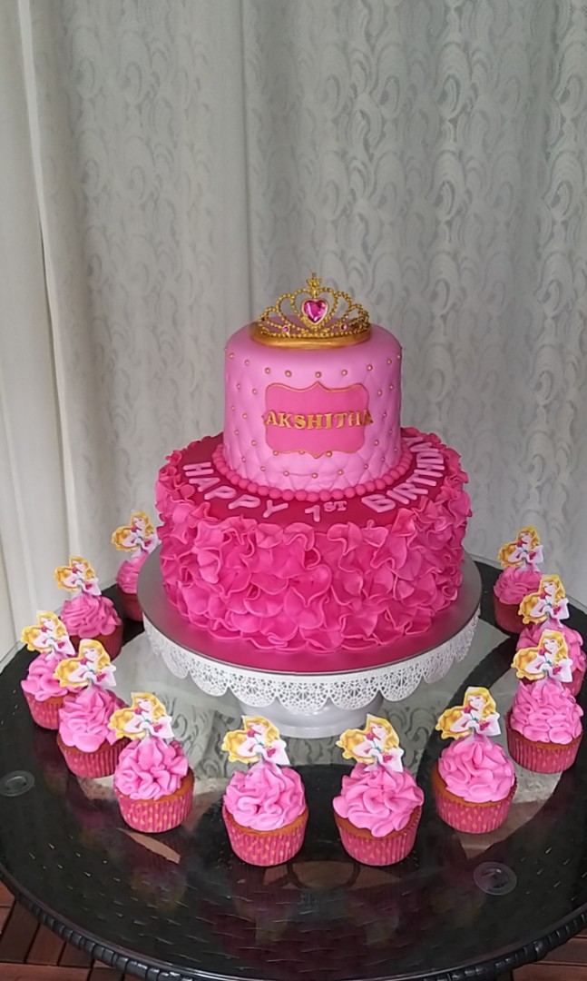 1St Birthday Three Step Baby Girl Cake Design |Baby Princess Birthday Cake  |Baby princess Crown Cake - YouTube