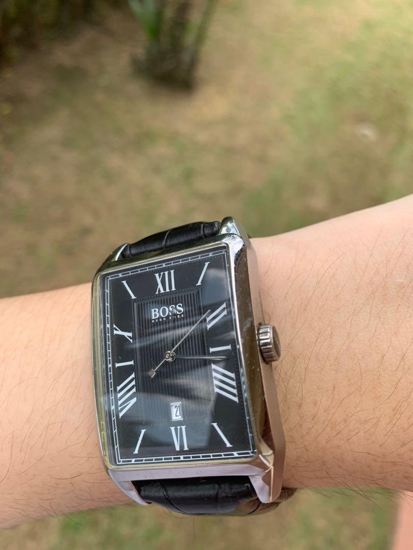Hugo boss tank watch on sale