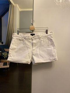 Banana republic white denim shorts