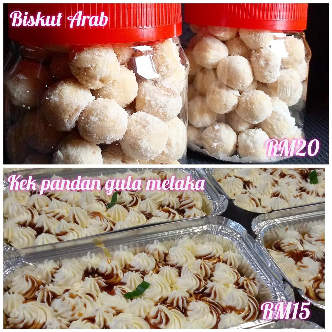 Biskut Arab Dan Kek Pandan Gula Melaka Food Drinks Baked Goods On Carousell
