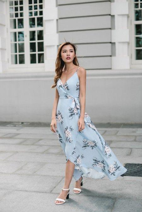 Periwinkle online wrap dress