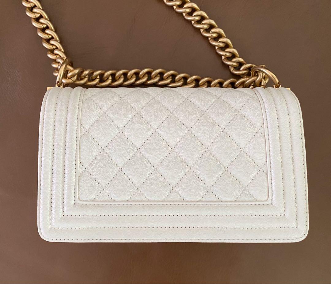 Sold At Auction Chanel Small Boy Bag Cream colour 43 OFF