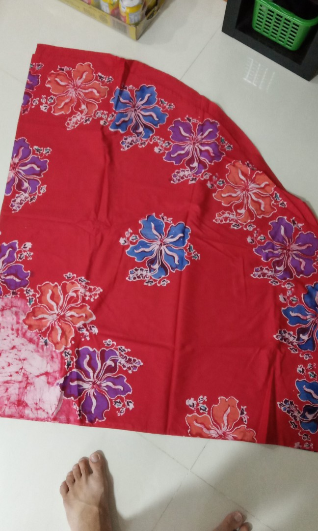 Circular Penang batik table cloth 2m diameter, Furniture & Home Living