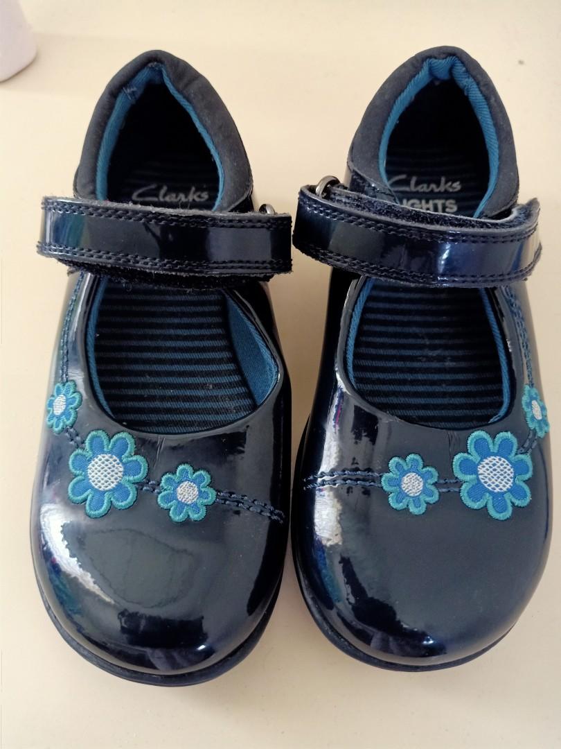CLARKS Girls Light UP Party Shoes Blue Colour Size 8 NEW From London Babies Kids Babies Kids Fashion on Carousell