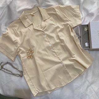 Creme Button Up Shirt
