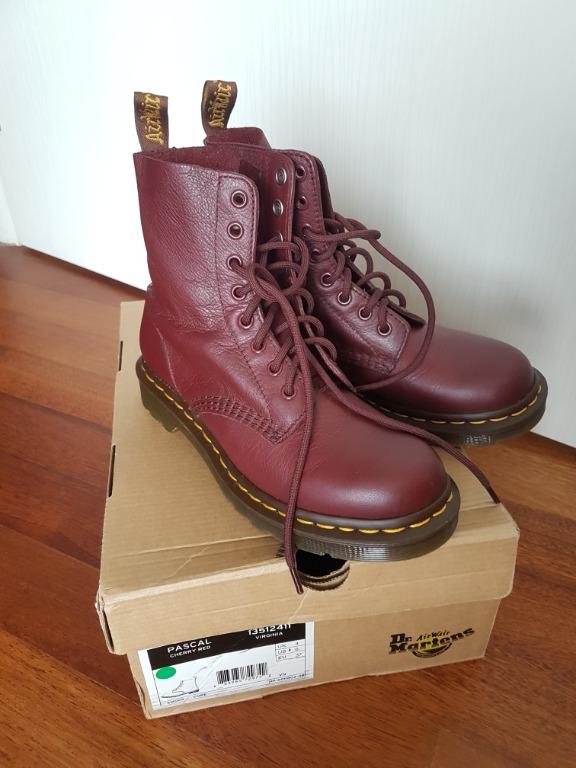 Dr martens 1460 pascal virginia cherry red sale
