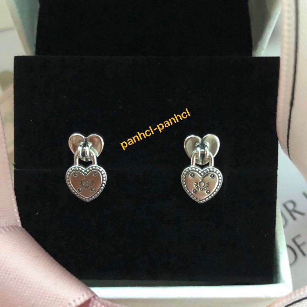 Pandora Drop Earrings Love Locks Women s Fashion Jewelry