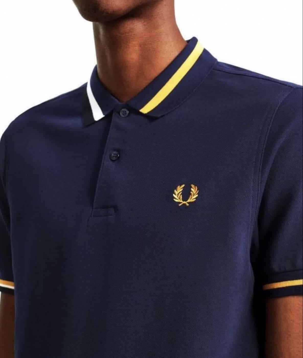 FRED PERRY MEN S ABSTRACT COLLAR POLO SHIRT Men s Fashion Tops