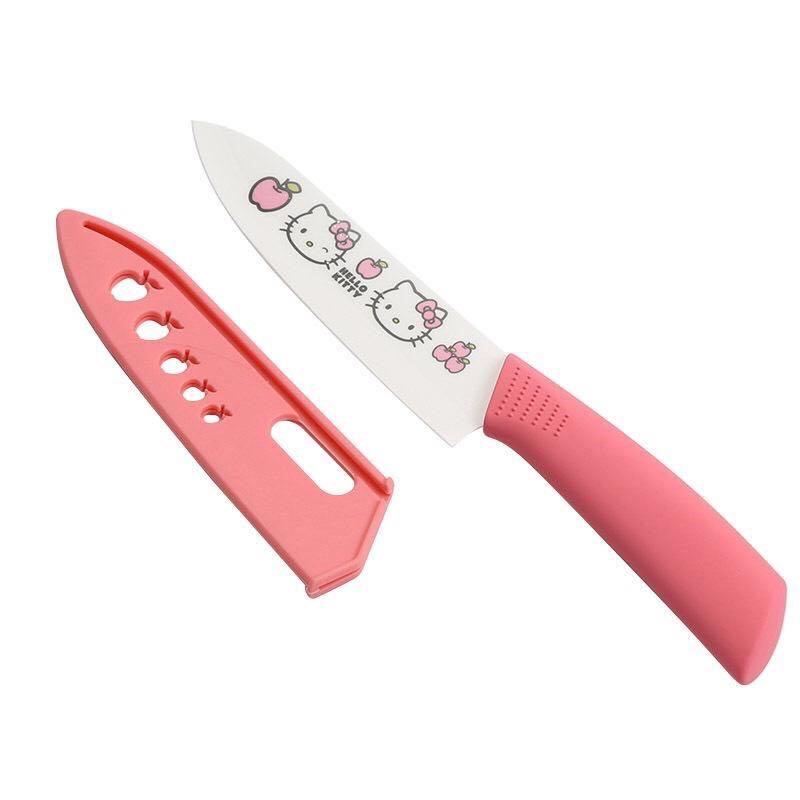 Full Ceramic Hello Kitty Kitchen Knife Set - 4 Knives & 1 Peeler