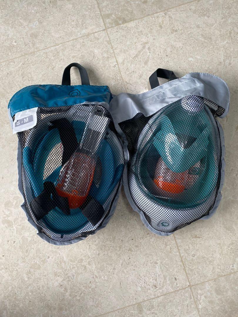 Download Full Face Snorkel Mask Easybreath Decathlon Sports Sports Games Equipment On Carousell PSD Mockup Templates