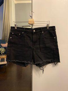 Gap black denim shorts