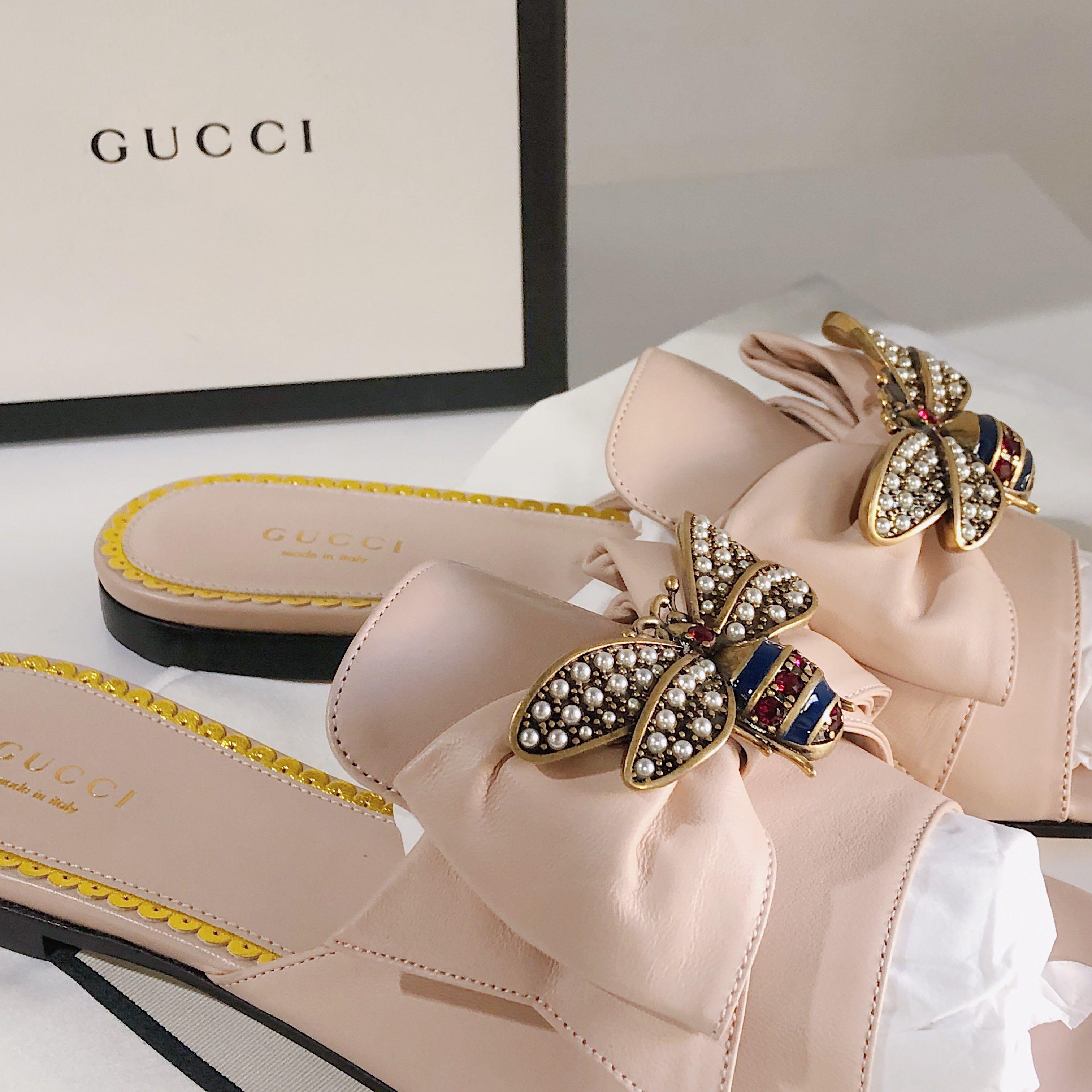 Gucci jeweled top slides