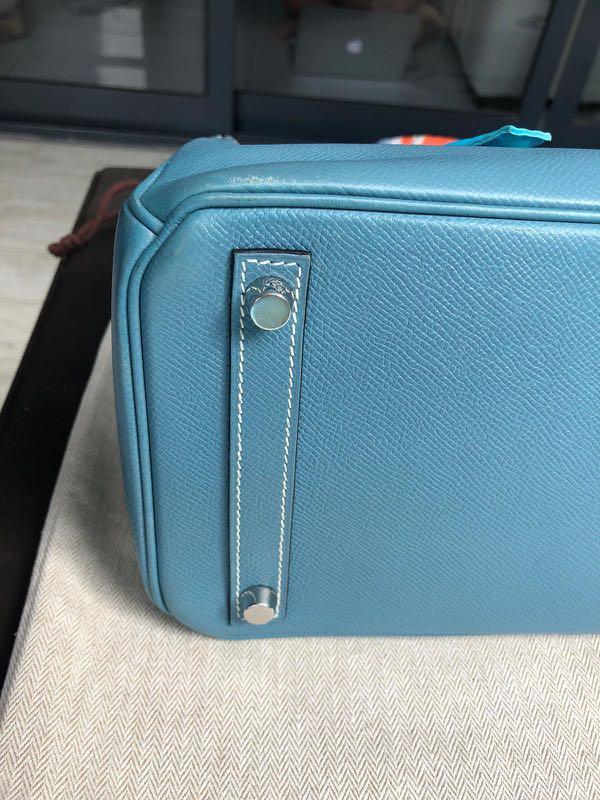 Hermes - Blue Jean Sac a Depeche 27 in Veau Epsom with PHW, Luxury, Bags &  Wallets on Carousell