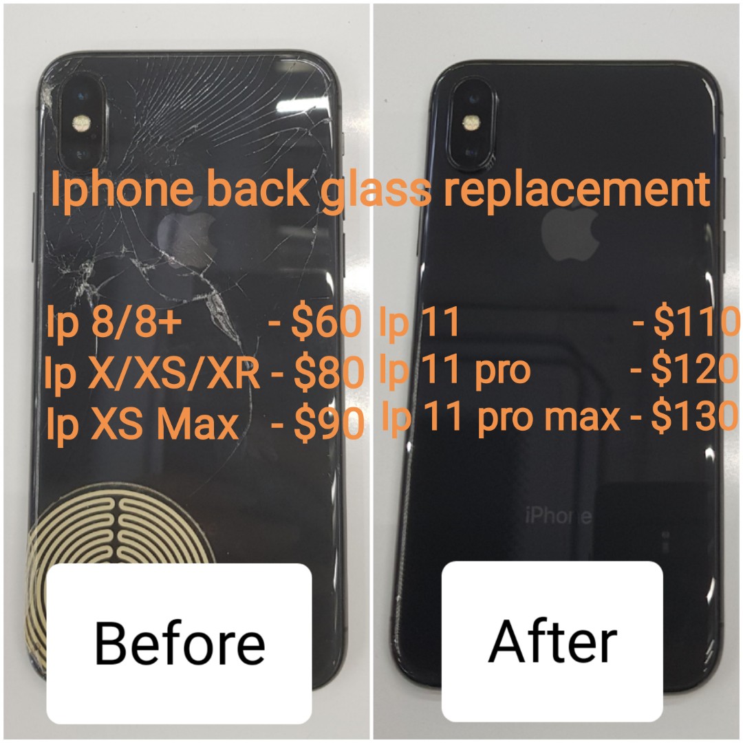 Iphone cracked glass and  lcd replacement
