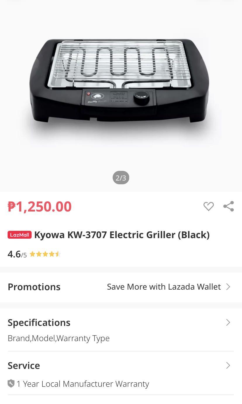 Kyowa Electric Grill KW3707 on Carousell
