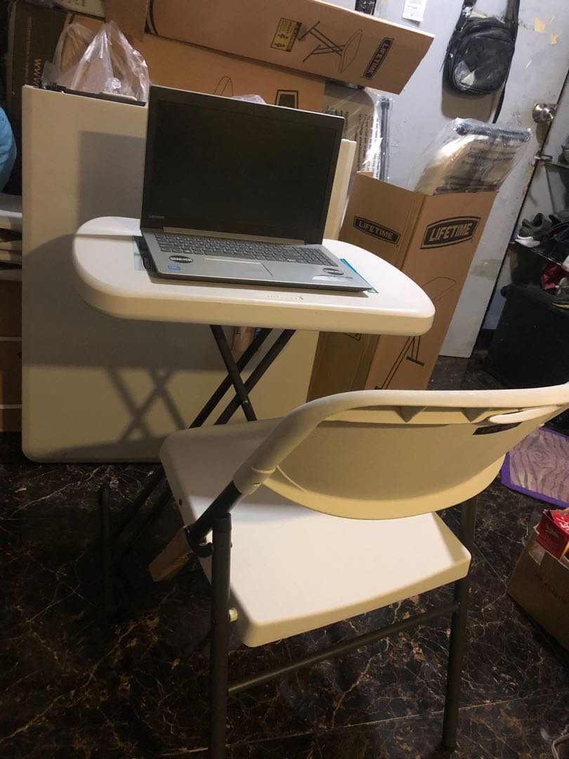 Lifetime folding table and chair set, Furniture & Home Living