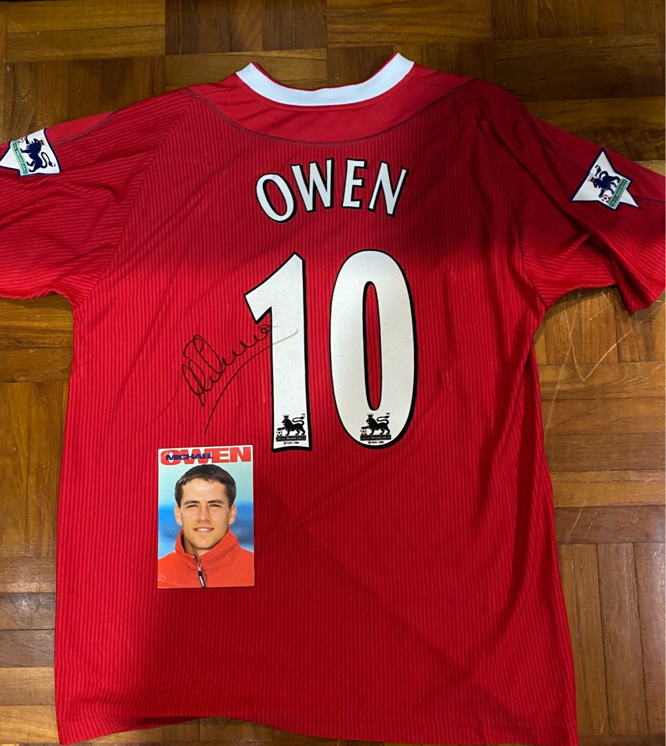 Michael Owen Signed Liverpool Shirt 1996 Number 10 Autograph Jersey 