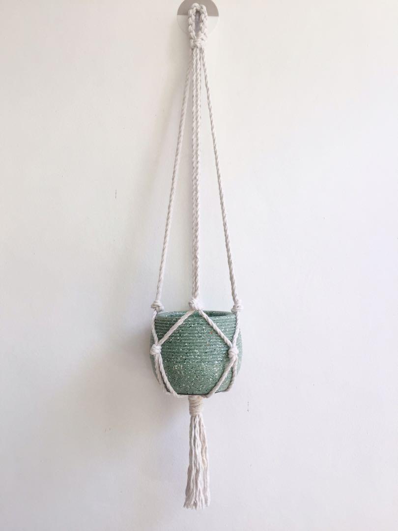 Macrame plant hanger (Category: Plants & Seeds) located in Meycauayan. Submitted by room_declutter (Listing ID 1005866529, Image 1). Description: Made to order plant hanger.