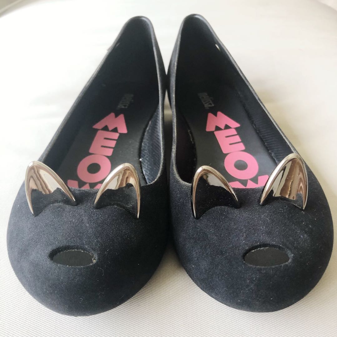 Melissa Ultragirl Cat Black Flat, Women's Fashion, Footwear, Flats on