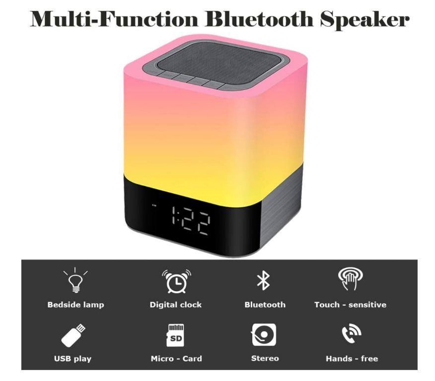Wamgra night outlet lights bluetooth speaker
