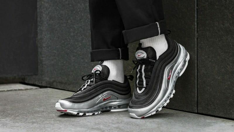 Nike air max 97 silver black clearance
