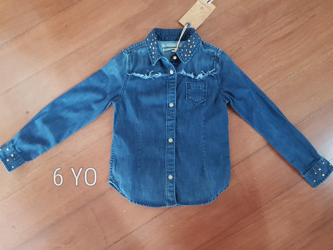 Original Scotch R Belle 6yo Denim Top New Babies Kids Girls