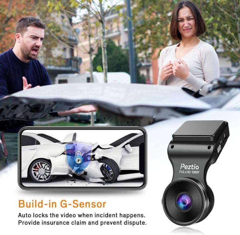 Peztio Dash Cam WiFi, FHD 1080P Dash Camera for Cars, Car Dash Camera