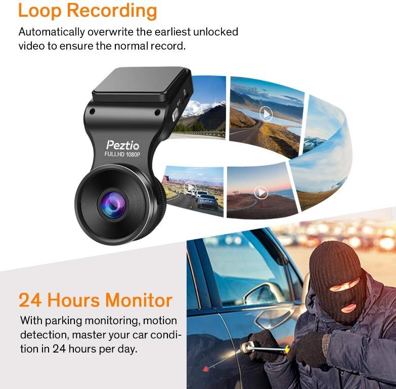 Peztio Dash Cam WiFi, FHD 1080P Dash Camera for Cars, Car Dash Camera