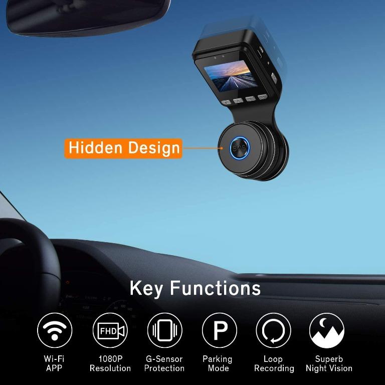Peztio Dash Cam WiFi, FHD 1080P Dash Camera for Cars, Car Dash Camera
