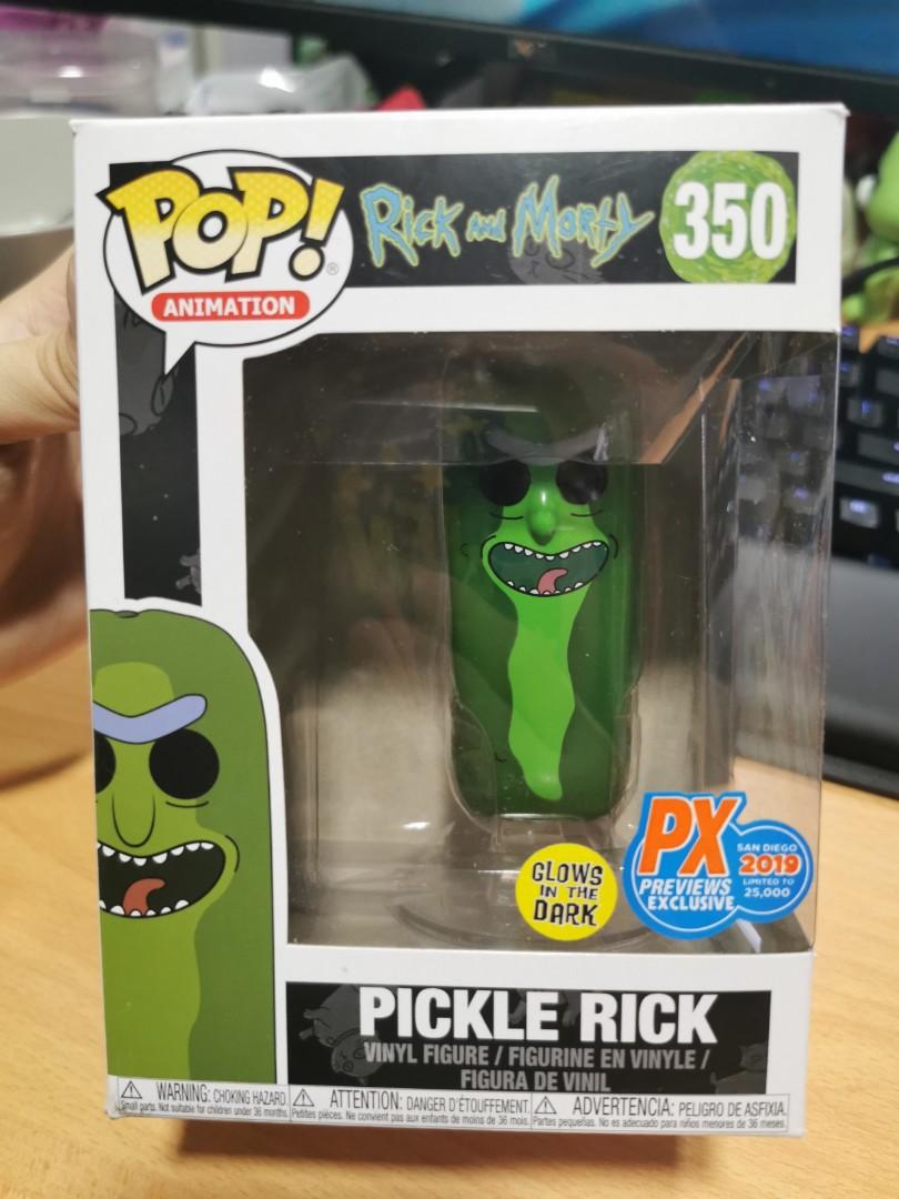 glow in the dark pickle rick funko pop