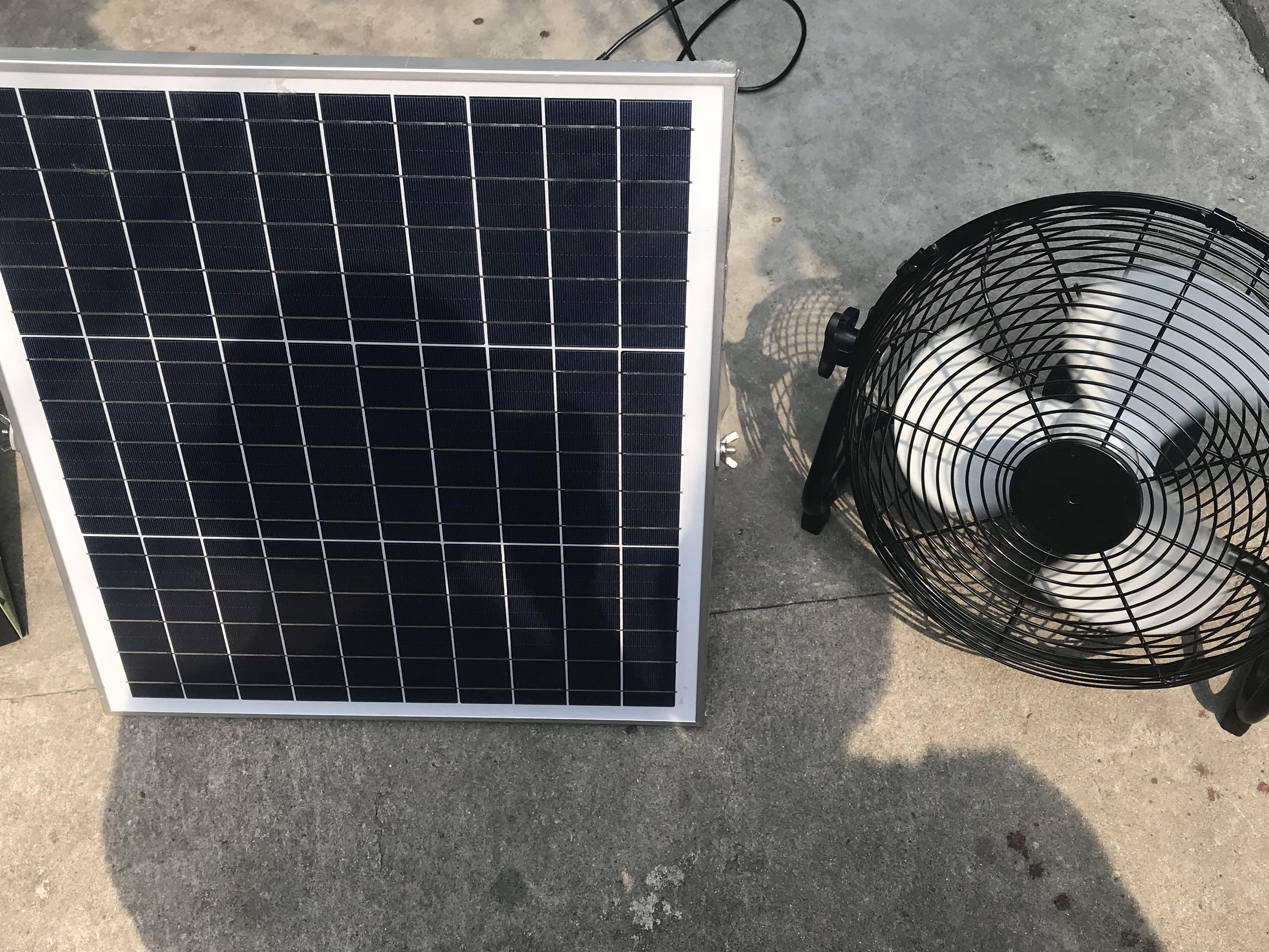 Solar power electric fan rechargeable fan, Furniture & Home Living, Lighting & Fans, Fans on