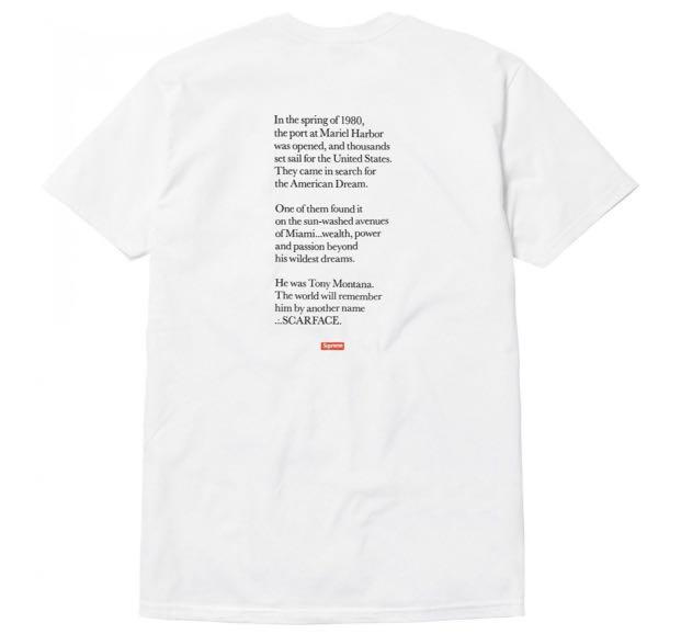 Supreme scarface discount tee white