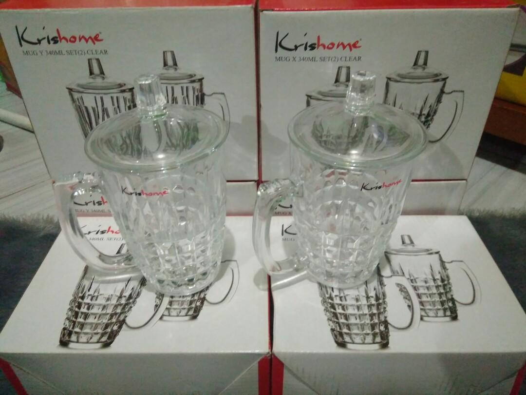 Gelas 500ml Motif Happy Mug Lengkap Sedotan Dan Tutup Berlubang Kitchen Appliances Di Carousell