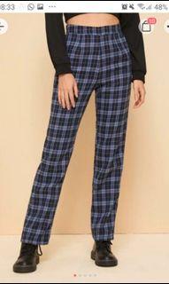 Tartan plaid high waisted pants