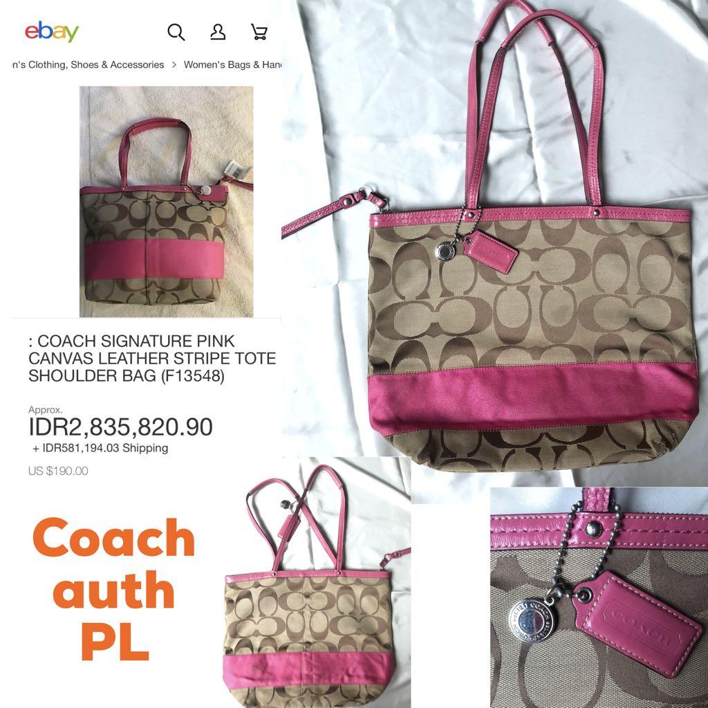 coach signature pink