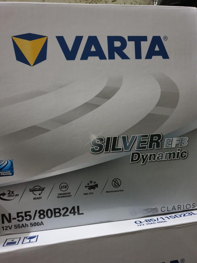 Varta Efb N55l 80b24l Battery Car Accessories Accessories On Carousell