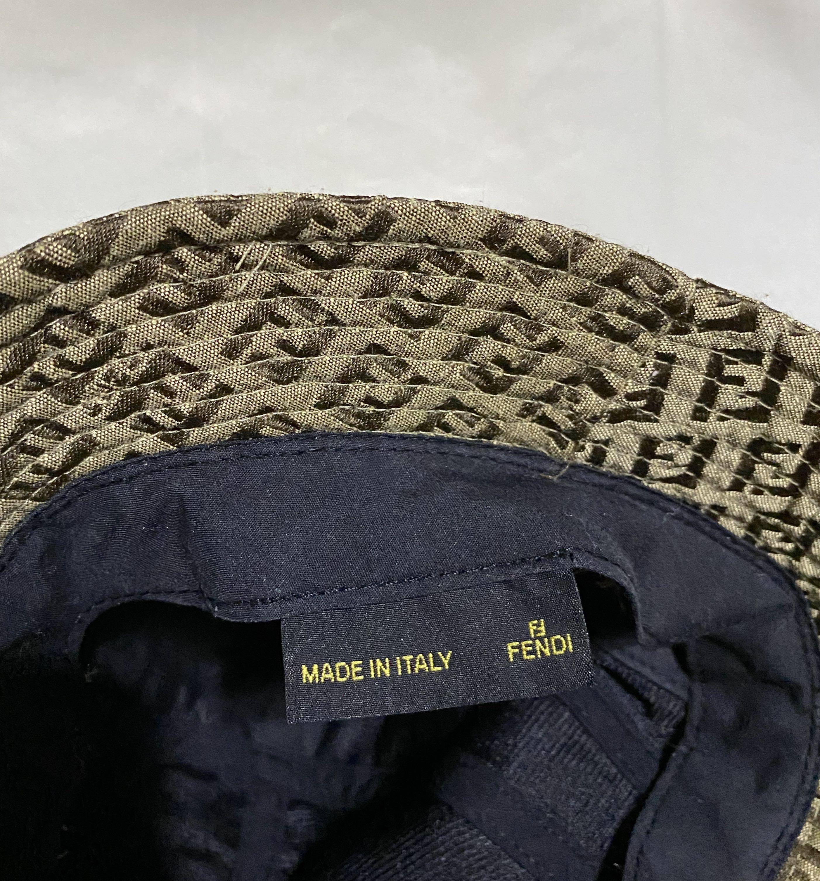 Vintage Fendi Zucca Bucket Hat Not 