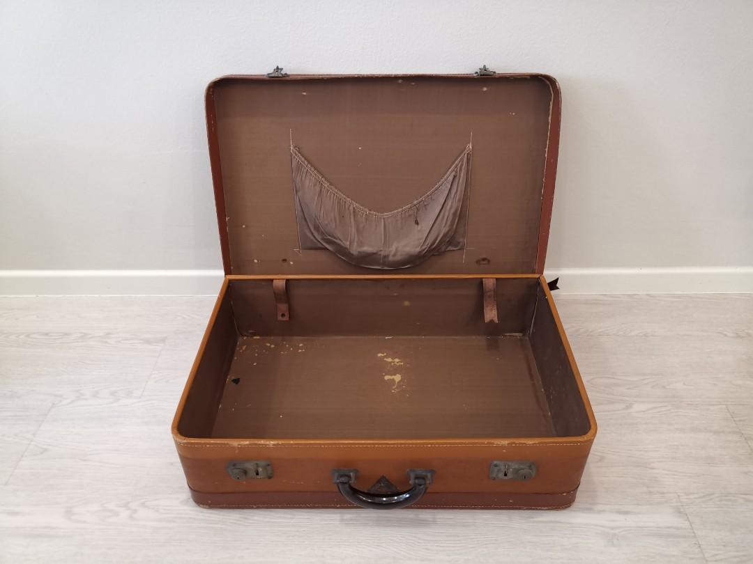 Vintage Suitcase Antique Luggage Retro Trunk, Hobbies & Toys