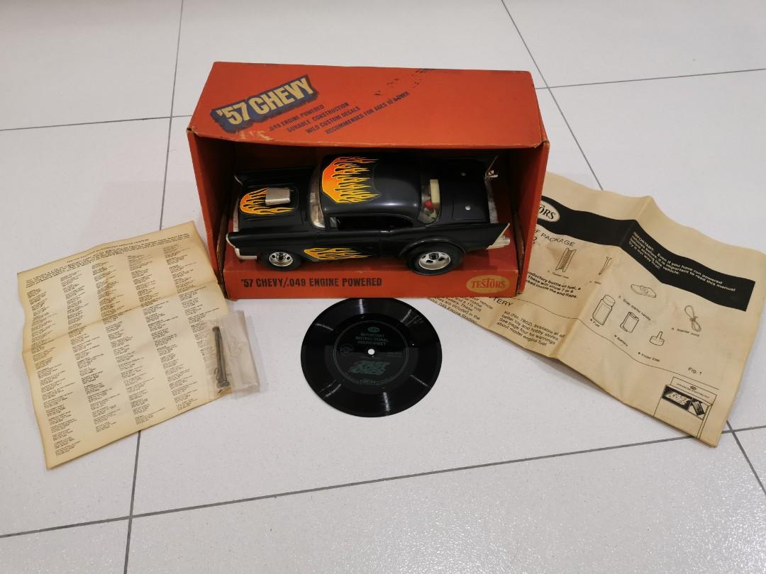 Vintage Testors Chevy '57 with Cox 049 engine. Tamiya