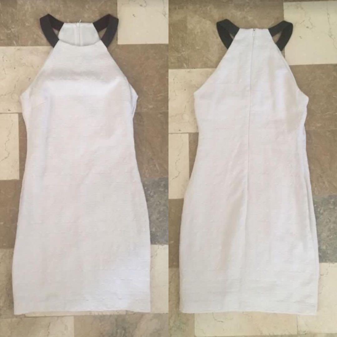 zara white bodycon dress