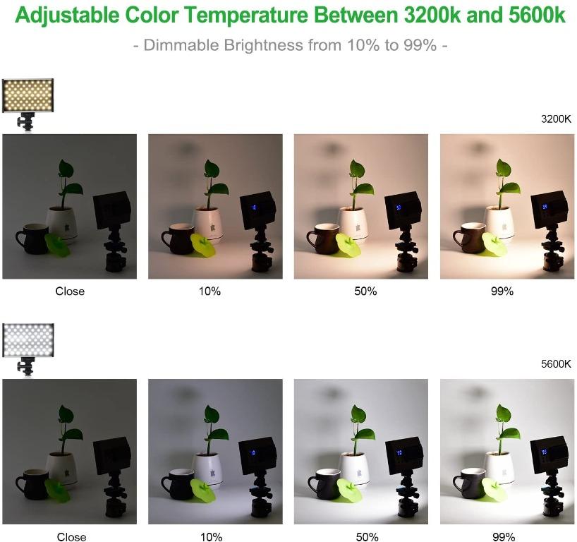 Zecti 144leds Camera Video Light,4mm Super Slim,Ultra High Power,1500LM