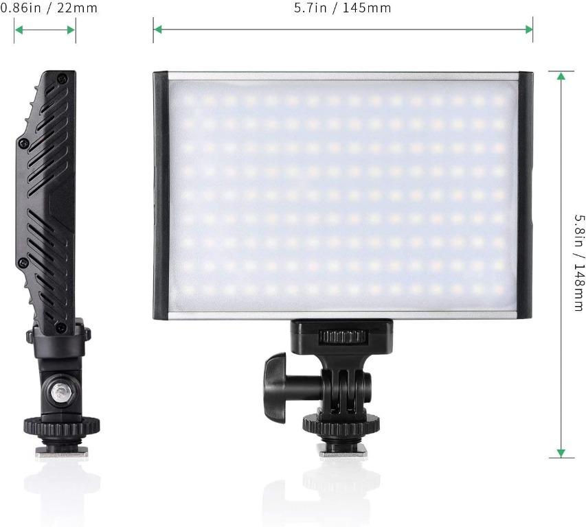 Zecti 144leds Camera Video Light,4mm Super Slim,Ultra High Power,1500LM