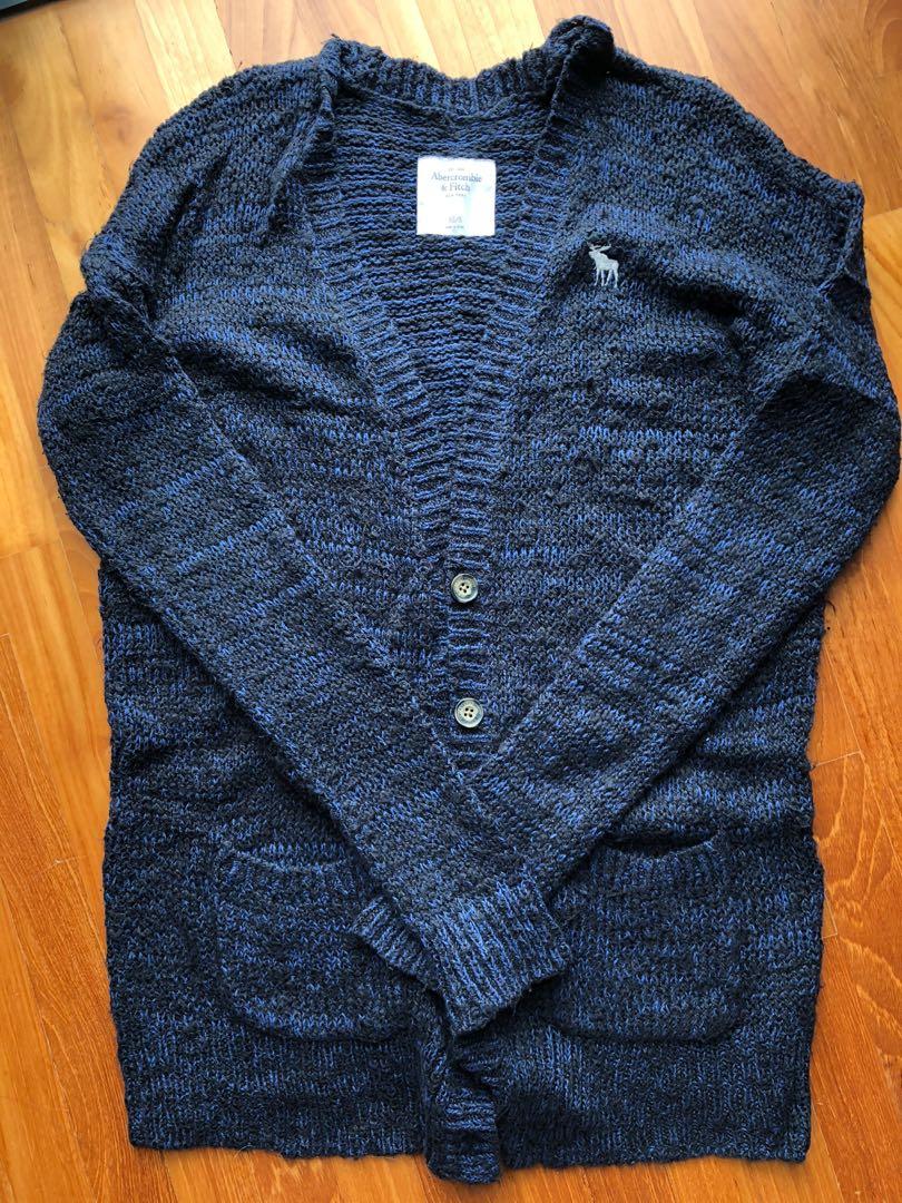 A\u0026F navy knitted cardigan, Women's 
